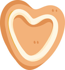 Heart Gingerbread Cookie Clipart


