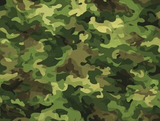 Fototapeta premium Seamless green camouflage pattern for military and outdoor design, abstract forest texture background 