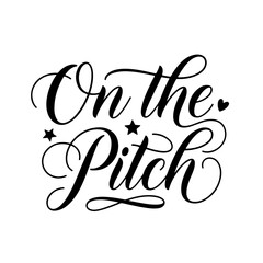 On The Pitch. Vector Design Isolated on White Background