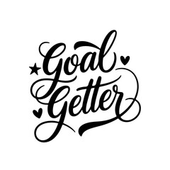 Goal Getter. Vector Design Isolated on White Background