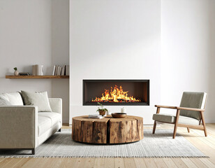 Cozy japandi living room furniture minimalist home interior decoration firefly design environment inviting viewpoint