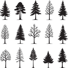 Pine Tree Silhouette Vector Bundle

Evergreen Tree SVG Clipart Set

Christmas Tree Silhouettes for Cricut & Laser Cut
