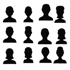 
Business people, set of vector silhouettes