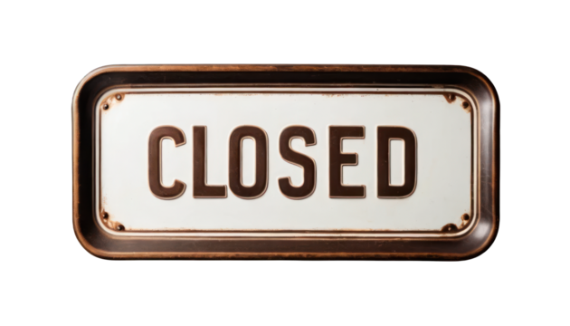Vintage Closed Sign: Rustic Charm and Industrial Design
