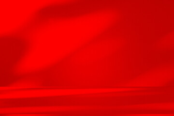 Wall interior background, studio and backdrops show products.with shadow from window color Red background for text insertion and presentation product	
