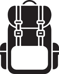 Backpack vector art, School bag silhouette illustration, Modern bag vector design