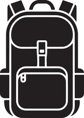 Backpack vector art, School bag silhouette illustration, Modern bag vector design