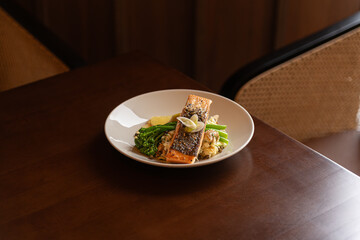 Grilled Salmon And Vegetables