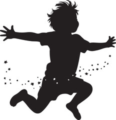 Baby silhouettes various poses infant development stages