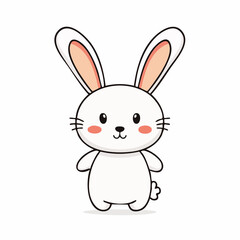 Fototapeta premium a bunny rabbit with big ears and round cheeks