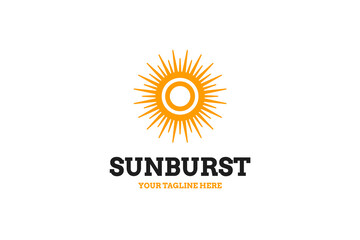 Abstract sunburst star logo design vector illustration idea