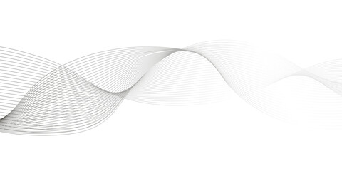 Modern abstract white wave digital geometric Technology, intersecting curved lines forming an abstract wave, abstract grey smooth wave lines element swoosh speed wave lines modern stream background.