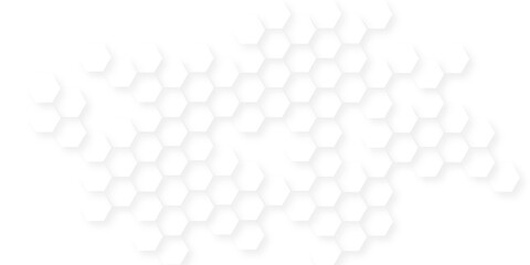 abstract vector banner design with hexagon pattern on white background, white geometric wallpaper with copy space, luxury White Pattern. 3d futuristic abstract honeycomb mosaic white background. 