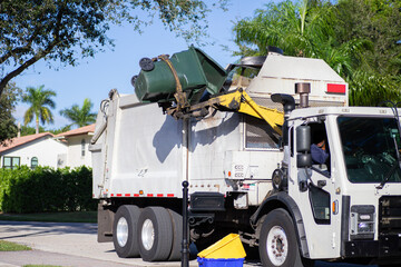 アメリカのゴミ収集の風景