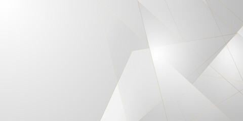 Abstract white and grey minimal line design. Future geometric triangle patterns golden minimal stoke design. Abstract stripe background geometry shine, geometric lines background. Vector illustration.