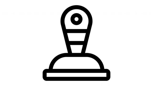 stamp minimalist line animation