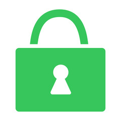 緑色の鍵アイコン イラスト