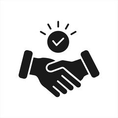 Commitment Glyph Icon Vector Illustration