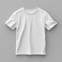 White short-sleeved t-shirt mockup against a neutral background.