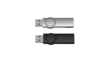 Modern USB flash drives for data storage and easy transfer, sleek design