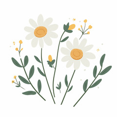 Flower design. Exquisite vector floral patterns.