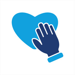 Honesty Flat Blue Icon Vector Illustration