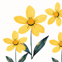 Flower design. Exquisite vector floral patterns.