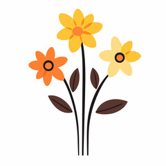 Flower design. Exquisite vector floral patterns.