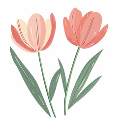 Flower design. Exquisite vector floral patterns.