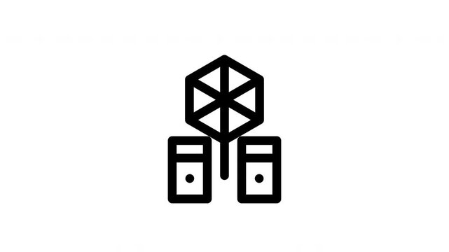 data mining minimalist line animation