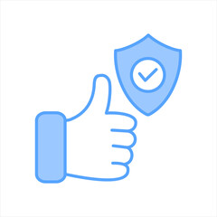 Trust Blue Icon Vector Illustration