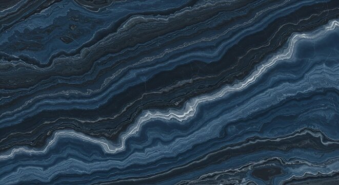 Dark Blue Agate Stone Abstract Pattern
