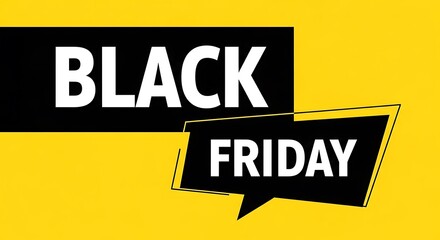 Fototapeta premium Black friday promotional banner with black and yellow color scheme