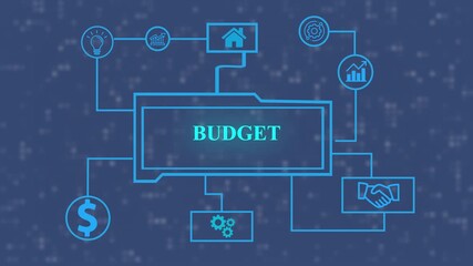 Budget planning business finance concept on virtual screen interface. Business, technology, internet and networking concept. Business digital background. - Powered by Adobe