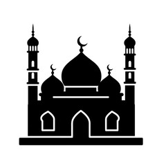 Silhouette of mosque icon.
Vector silhouette of mosque icon.