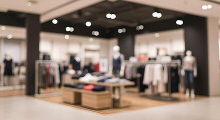 Blurred Clothing Store Interior