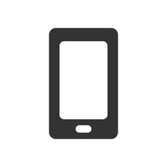 Minimal flat icon of a modern smartphone – black silhouette design for mobile app and user interface use
