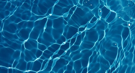 Abstract Blue Water Caustic Pattern