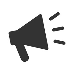 Simple megaphone icon vector illustration representing announcement, promotion, and communication
