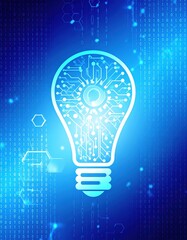 Digital lightbulb concept