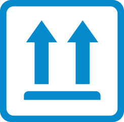 Packing Symbol fragile icon.Handling and packing symbols including fragile, recycle and caution sign. Packing symbol for cardboard boxe. Delivery shipping label.warning label for shipping package.