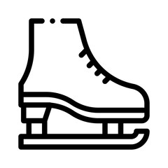ice skates line icon