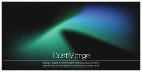 A Dark, Moody, and Abstract Design Featuring a Soft, Blurred Gradient of Green and Blue Hues, Creating an Ethereal Feel with the "DustMerge" Title

