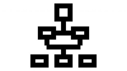 hierarchical structure minimalist line animation