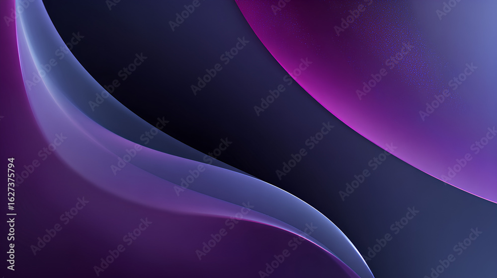 Wall mural abstract dark purple gradient background with smooth transition effect