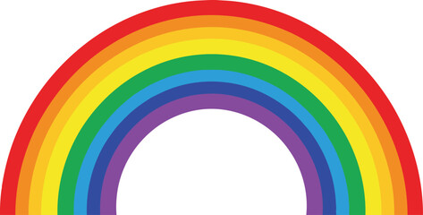 Obraz premium Vibrant rainbow arch with classic colors against