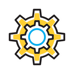 Vector multi color icon for Gear