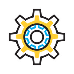 Vector multi color icon for Gear