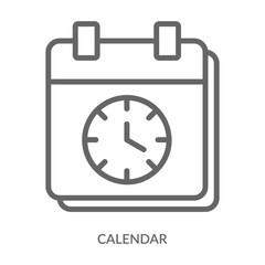 Calendar Icon Line Style. Design Vector Illustration
