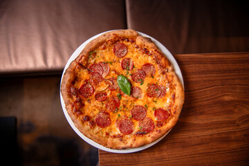 Whole Pizza on table